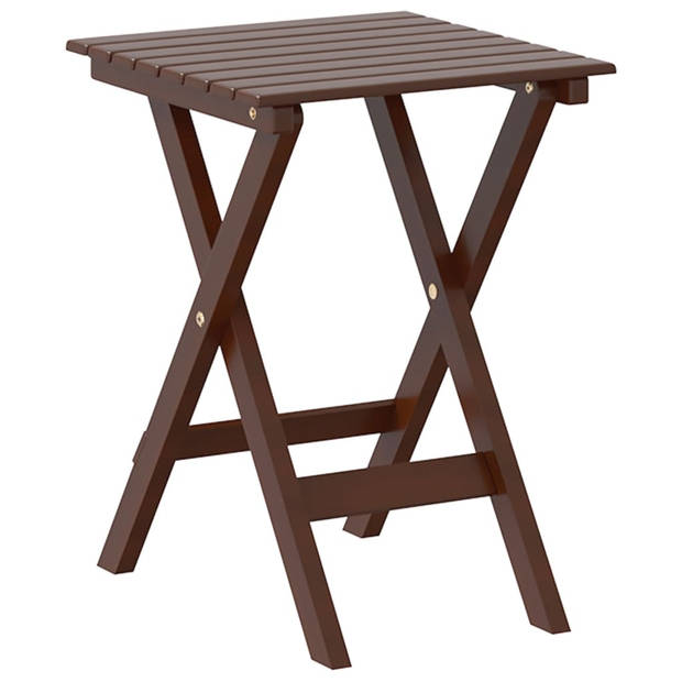 vidaXL Schommelstoelen 2 st met inklapbare tafel populierenhout bruin
