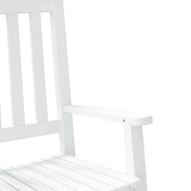 vidaXL Schommelstoelen 2 st voor kinderen massief populierenhout wit
