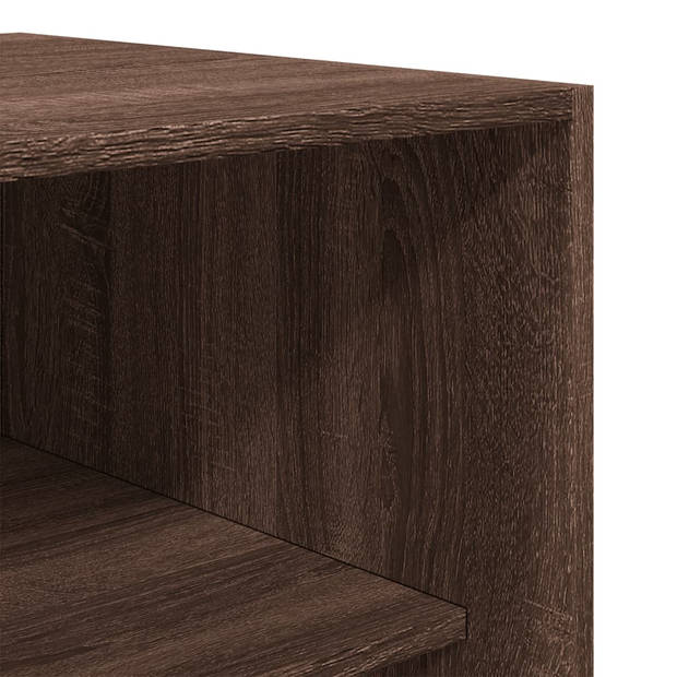 vidaXL Kledingkast 80x50x200 cm bewerkt hout bruin eikenkleur