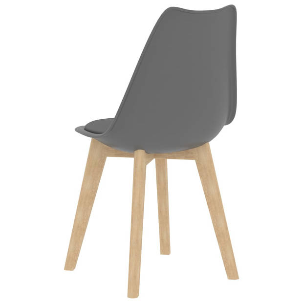 vidaXL Eetkamerstoelen 2 st kunststof grijs