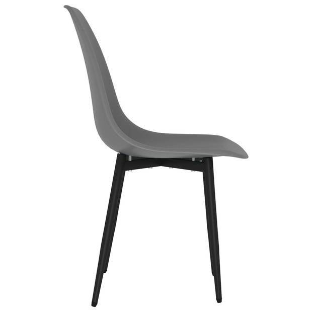 vidaXL Eetkamerstoelen 6 st PP grijs