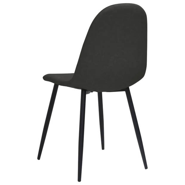 vidaXL Eetkamerstoelen 4 st 45x53,5x83 cm kunstleer zwart