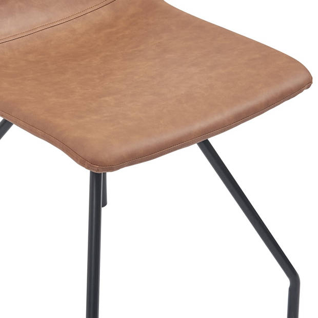 vidaXL Eetkamerstoelen 4 st kunstleer bruin