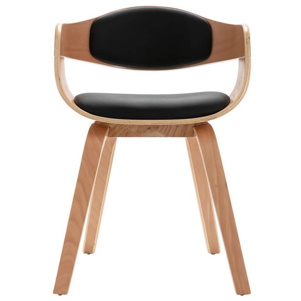 vidaXL Eetkamerstoelen 6 st gebogen hout en kunstleer