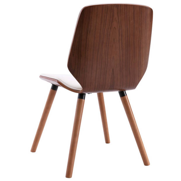 vidaXL Eetkamerstoelen 6 st kunstleer wit