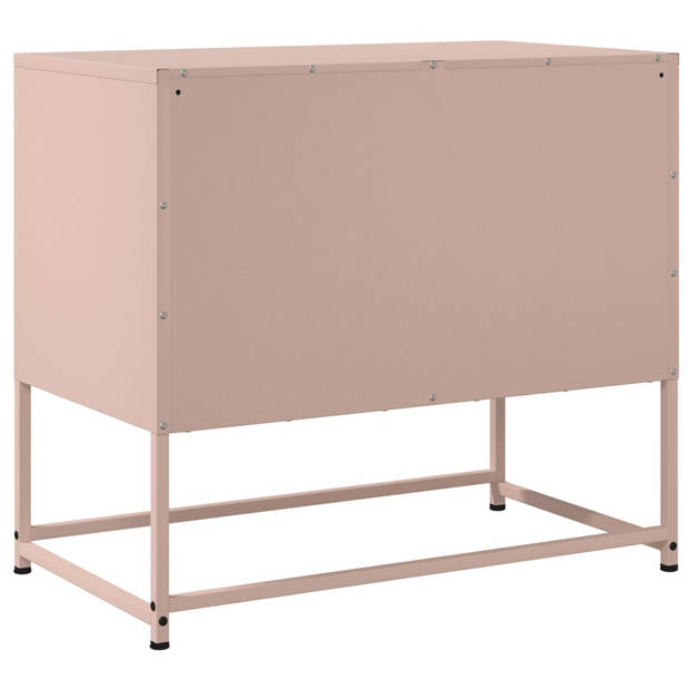 vidaXL Tv-meubel 68,5x39x60,5 cm staal roze