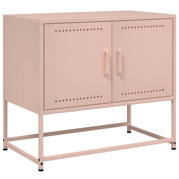 vidaXL Tv-meubel 68,5x39x60,5 cm staal roze