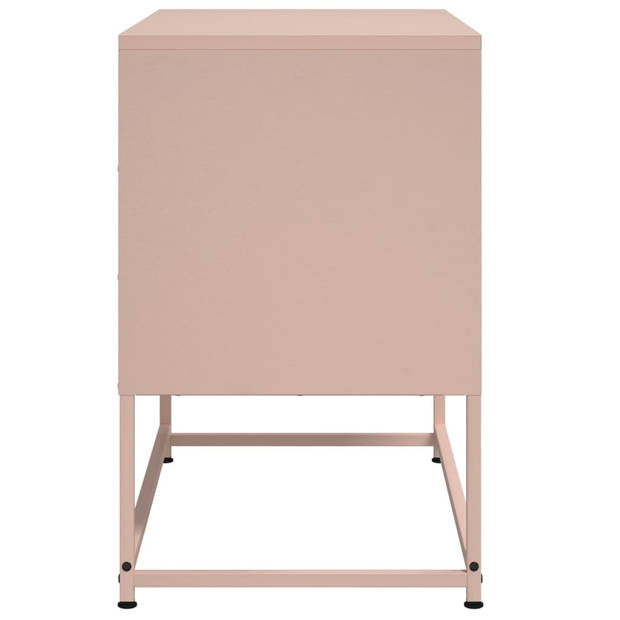 vidaXL Tv-meubel 68,5x39x60,5 cm staal roze