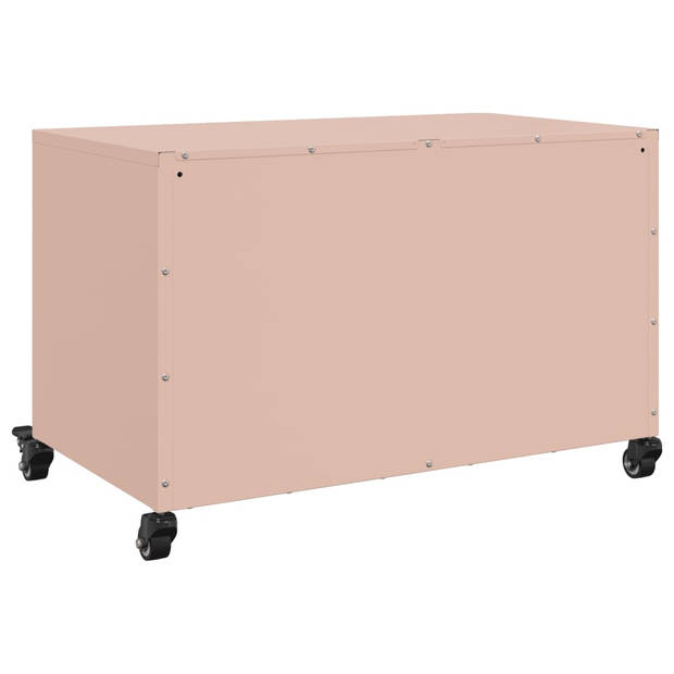 vidaXL Tv-meubel 68x39x43,5 cm koudgewalst staal roze