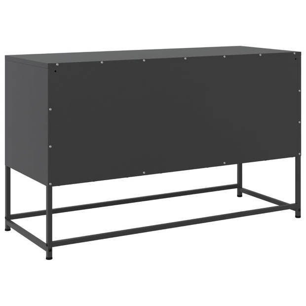 vidaXL Tv-meubel 100,5x39x60,5 cm staal zwart