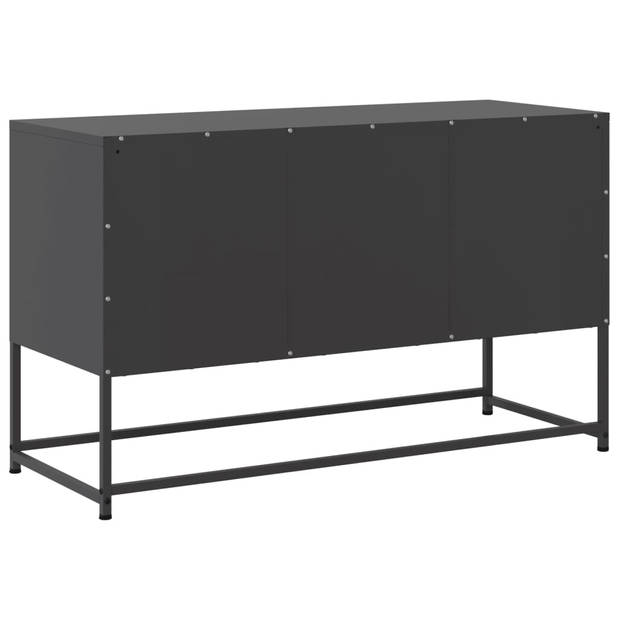 vidaXL Tv-meubel 100,5x39x60,5 cm staal zwart