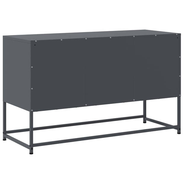 vidaXL Tv-meubel 100,5x39x60,5 cm staal antracietkleurig