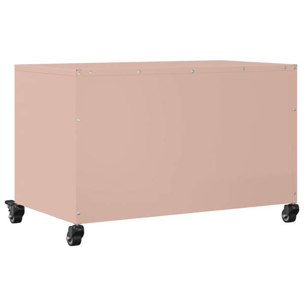 vidaXL Tv-meubel 68x39x43,5 cm koudgewalst staal roze