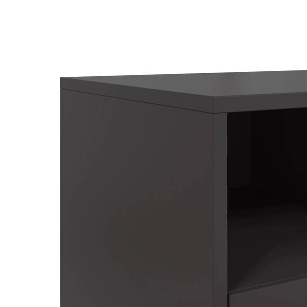 vidaXL Tv-meubel 68x39x60,5 cm staal zwart