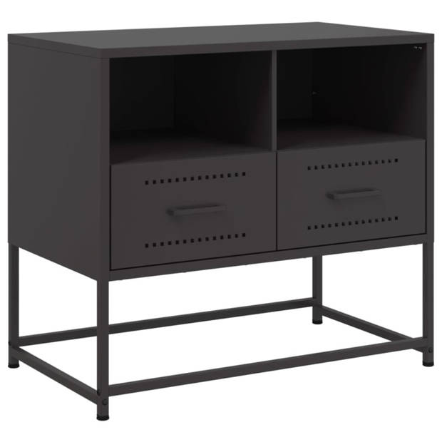 vidaXL Tv-meubel 68x39x60,5 cm staal zwart