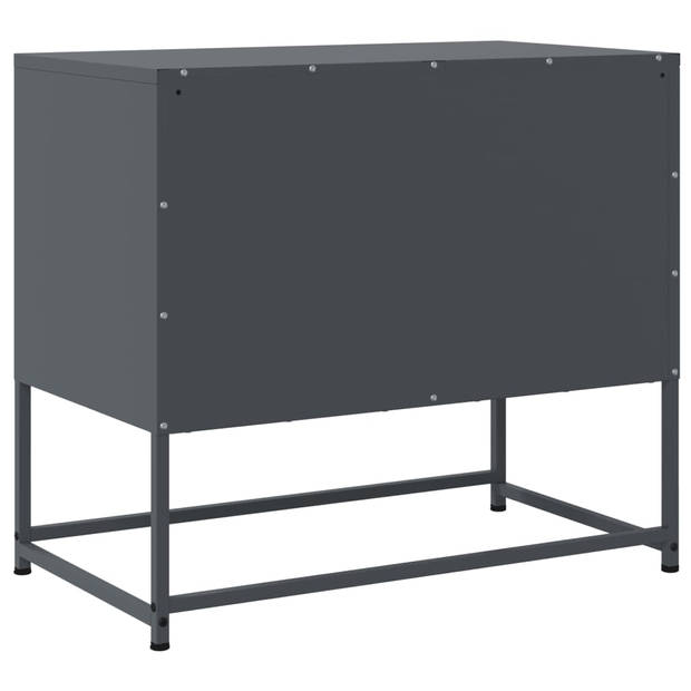 vidaXL Tv-meubel 68,5x39x60,5 cm staal antracietkleurig