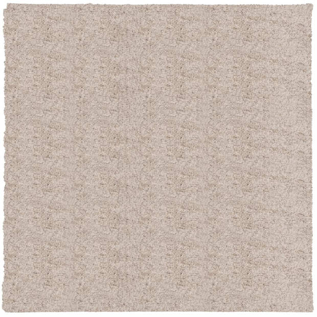 vidaXL Vloerkleed PAMPLONA shaggy hoogpolig modern 120x120 cm beige