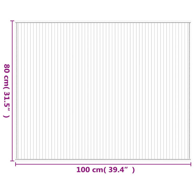 vidaXL Vloerkleed rechthoekig 80x100 cm bamboe donkerbruin