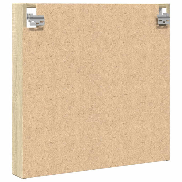 vidaXL Vitrinekast 60x8,5x58 cm bewerkt hout sonoma eikenkleurig