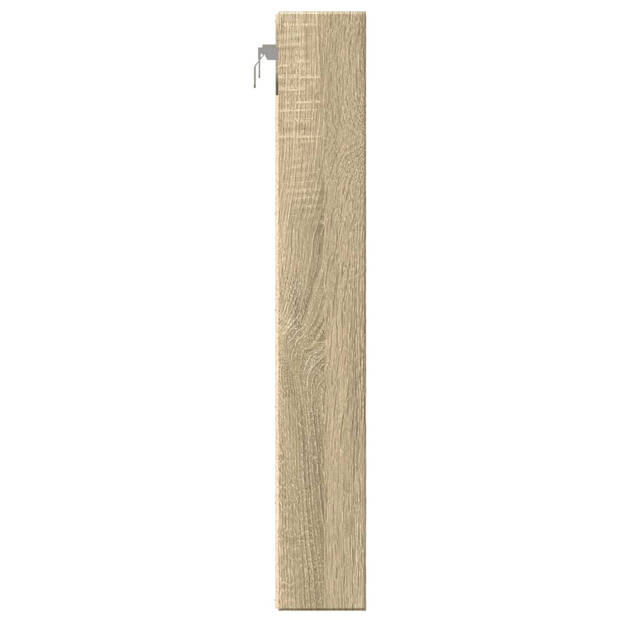 vidaXL Vitrinekast 60x8,5x58 cm bewerkt hout sonoma eikenkleurig