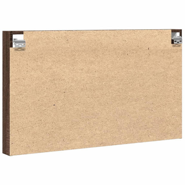 vidaXL Vitrinekast 100x8,5x58 cm bewerkt hout bruin eikenkleurig