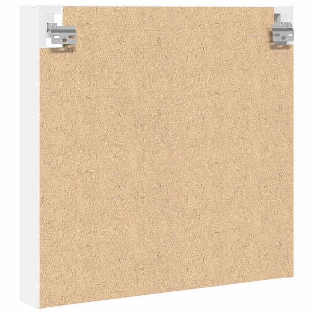 vidaXL Vitrinekast 60x8,5x58 cm bewerkt hout wit