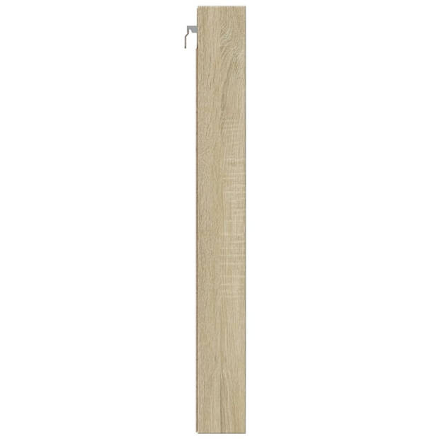 vidaXL Vitrinekast 100x8,5x75 cm bewerkt hout sonoma eikenkleurig