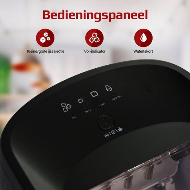 CuisineKing IJsblokjesmachine met IJsschep - 1.75L - 25KG/24H - 9 Blokjes per 3 Min