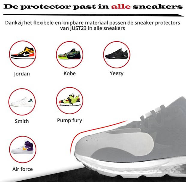 JUST23 Sneaker Crease Protector – Anti Crease – Wit – Maat 35-40 (S) – Sneaker Shield