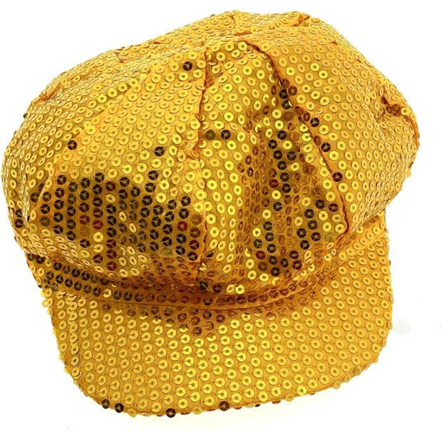 Oranje Glitter Pet Cap - 8 Panel