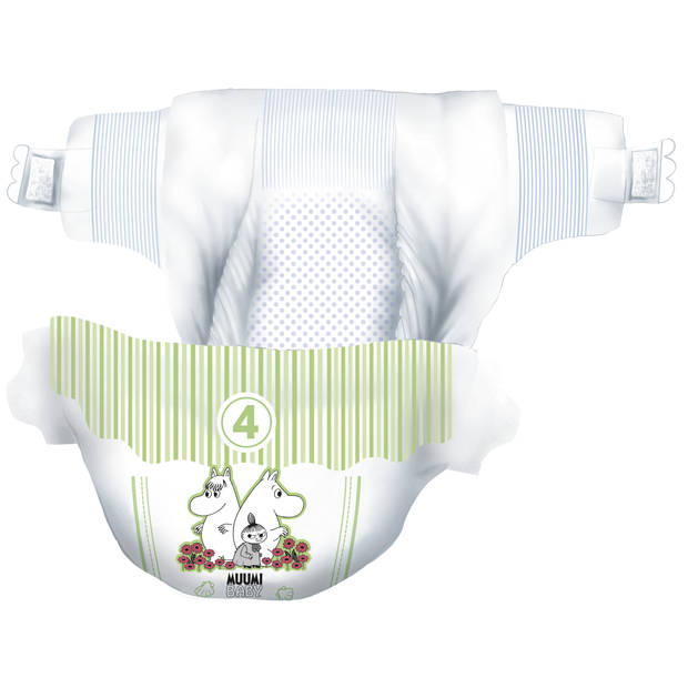 Moomin Baby Nordic Swan Luiers - Maat 4 - 7 t/m 14 kg - Veilige - Hypoallergene Keuze - Milieuvriendelijk - FSC