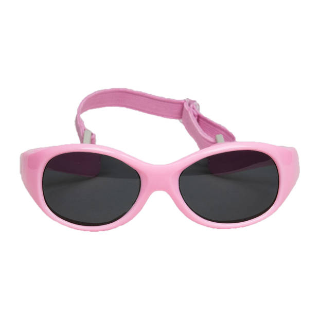 Melleson Eyewear Noah - Kinderzonnebril met band - Maat M - Roze - PBA-vrij - Buigbaar - Verstelbare band