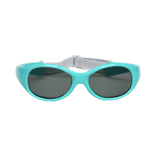 Melleson Eyewear Noah - Kinderzonnebril met Band - Maat S - Aqua - PBA-Vrij - Lichtgewicht - Verstelbare Zonnebrilband