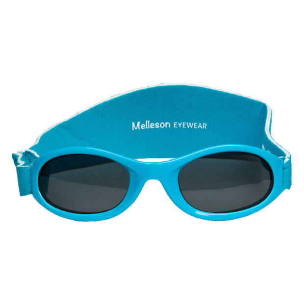 Melleson Eyewear Juul - Kinderzonnebril - Maat S - Blauw - Elastische Band - Kinderogenbescherming - Categorie 3 UV404