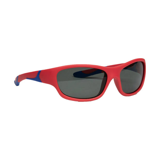 Melleson Eyewear Kris Kinderzonnebril M Rood Blauw - Flexibel - Lichtgewicht - UV-bescherming