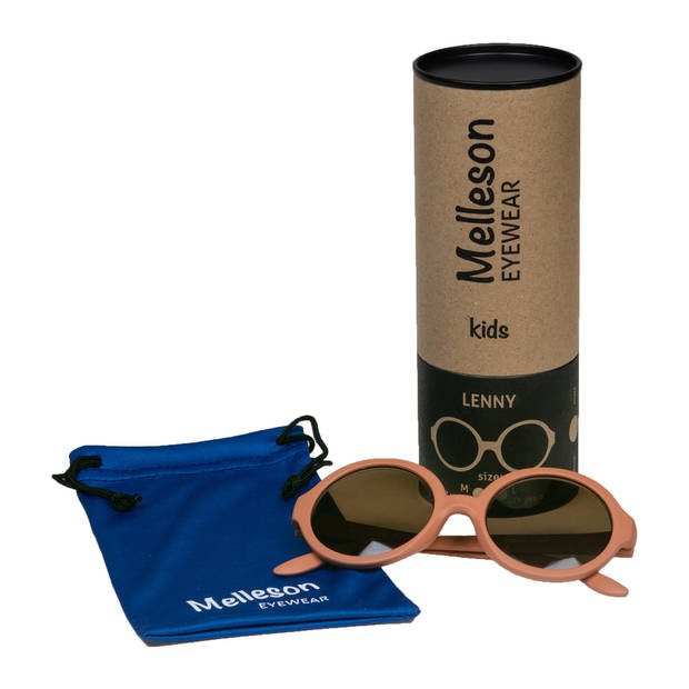 Melleson Eyewear Lenny 7+ - Camel - PBA-vrij - Buigbaar - Microvezel pouch - Kinderzonnebril met UV-bescherming