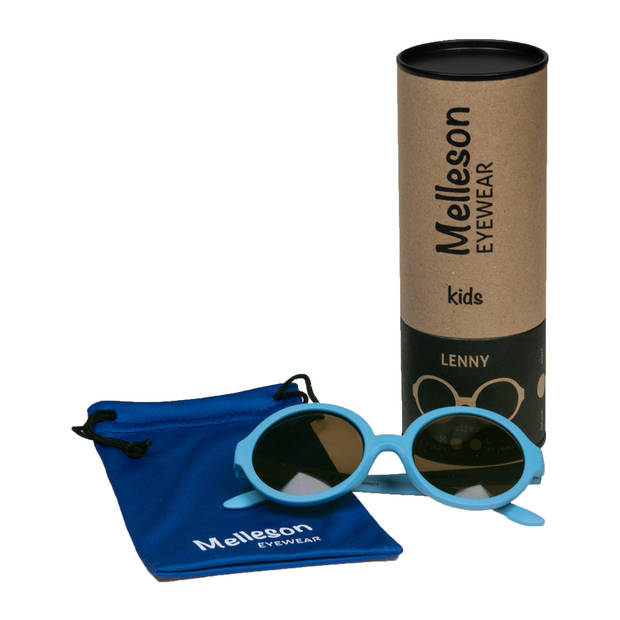 Melleson Eyewear Lenny - Kinderzonnebril - Blauw - Buigbaar - Lichtgewicht - UV400 Bescherming - Stijlvol