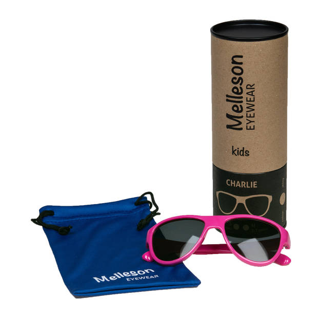 Melleson Eyewear Charlie 3-7 Kinderzonnebril Maat M Roze Bescherming UV400 Flexibel Kwaliteit