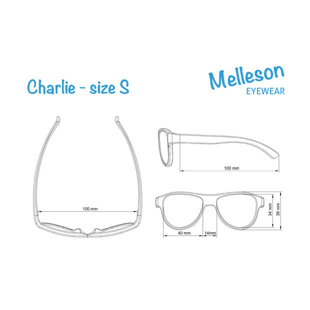 Melleson Eyewear Charlie - Kinderzonnebril Groen - PBA-vrij - Lichtgewicht - Flexibele zonnebril