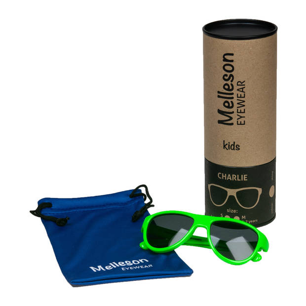 Melleson Eyewear Charlie - Kinderzonnebril Groen - PBA-vrij - Lichtgewicht - Flexibele zonnebril