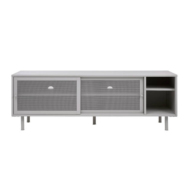 Giga Living - Tv-Meubel Metaal Greige - Schuifdeuren - 6-Vakken - 45x160x55cm - Veep