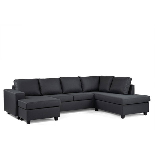 Giga Meubel - Chaise Longue Bank - Antraciet Stof - 3-Zits Rechts - Malmo