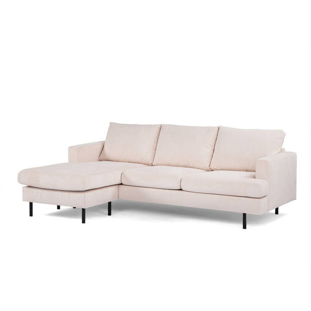 Giga Meubel - Chaise Longue Bank - 3-Zits - Beige Stof - 218x152x82cm - Fjord