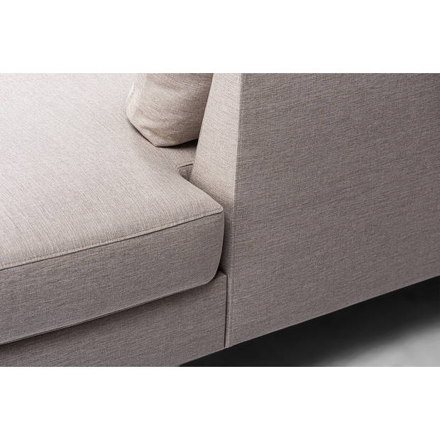 Giga Meubel - Chaise Longue Bank - Beige/Zwart - 3-Zits Rechts 310cm - Inari