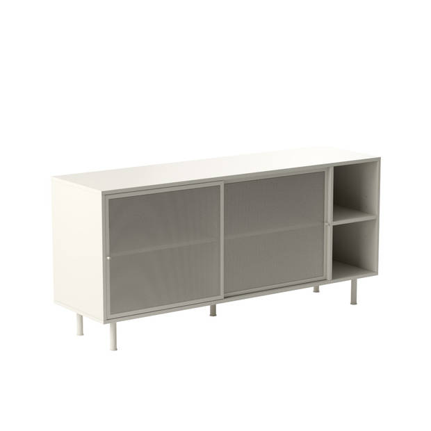 Giga Living - Dressoir Metaal Greige - Schuifdeuren - 45x160x75cm - Veep