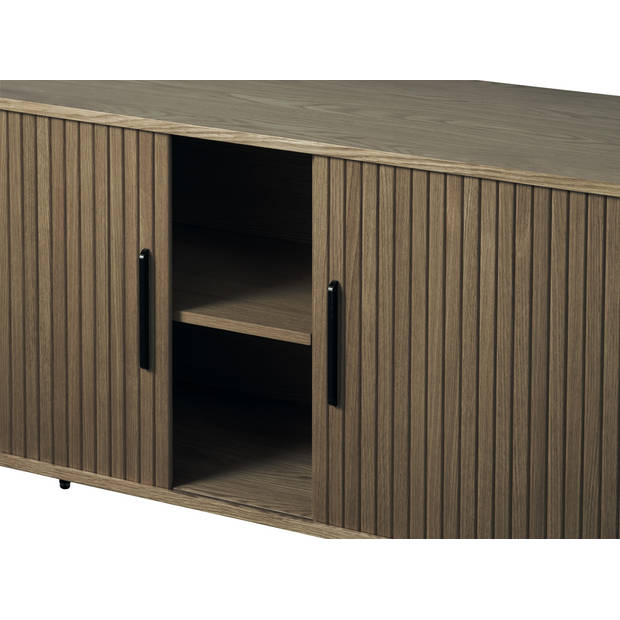 Giga Living - Dressoir Donkerbruin Eikenhout - 180x45x76cm - Nola