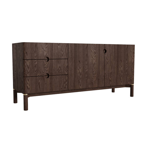 Giga Living - Dressoir Donkerbruin Eikenhout - 160x46x73cm - Arun