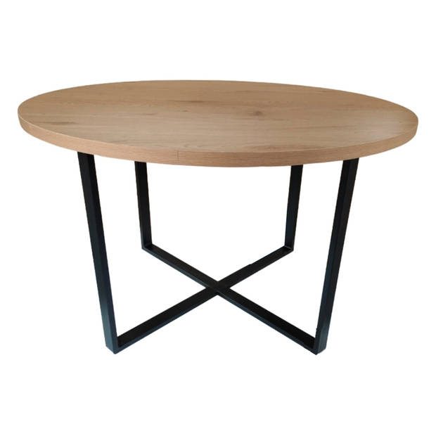 Giga Living - Eettafel Rond Ø120cm - Naturel Eiken - 2-4 Personen - Lugo