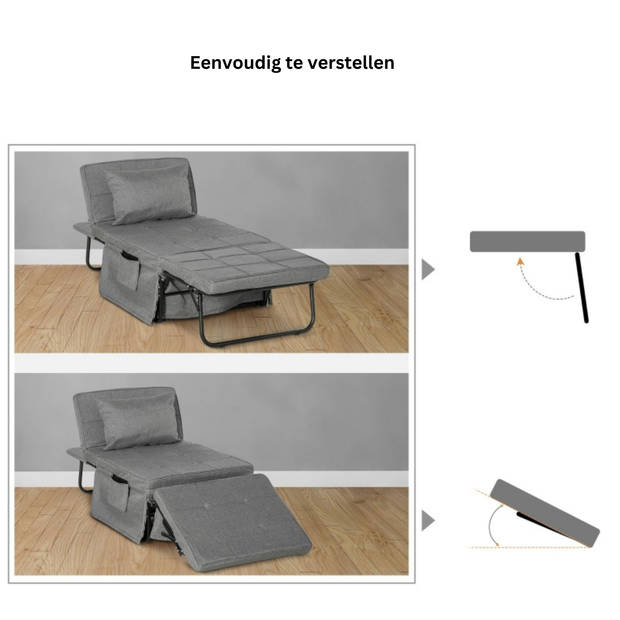 Vouwbed - Veldbed - Stretcher - Kampeerbed - Logeerbed - 188 x 75 x 38 cm