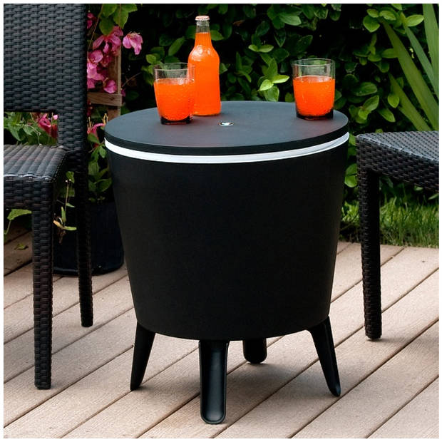 Keter Coolbar Partytafel - 49,5x49,5x57cm-84.5cm - 30 L - Zwart